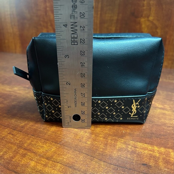 Yves Saint Laurent Black and Gold Cosmetic Bag - Picture 8 of 8